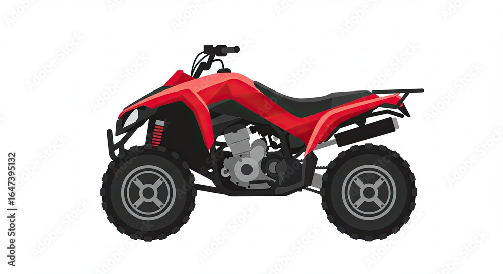 Obraz premium red quad bike