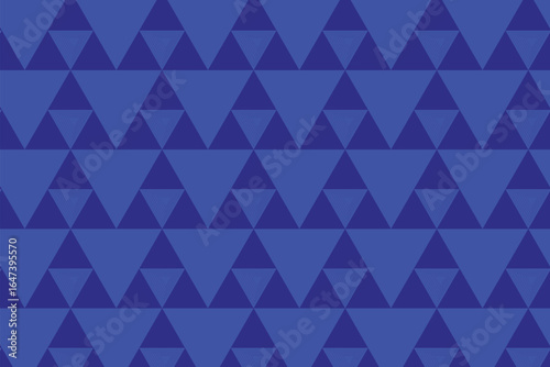 Geometric Triangle Grid Futuristic Seamless Blue Pattern