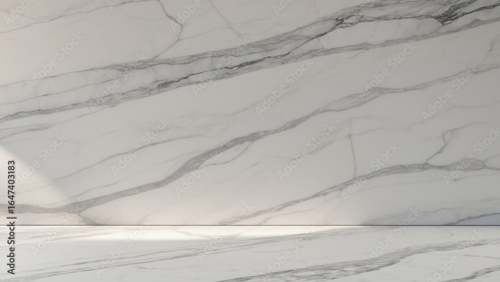 Fototapeta premium A marble surface with gray veining and a polished finish.