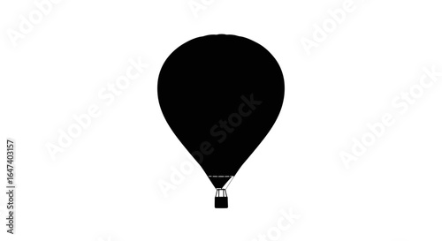 achieve new heights a simple silhouette of a hot air balloon for travel adventure and success designs