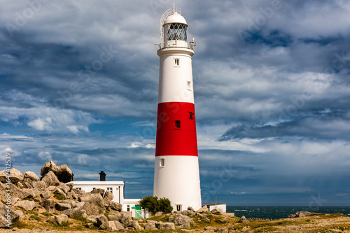 Wallpaper Mural Portland Bill lighthouse standing on the rocky Jurassic Coast of Dorset, England. Torontodigital.ca