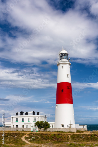 Wallpaper Mural Portland Bill lighthouse and keeper's cottages on the Isle of Portland, England. Torontodigital.ca