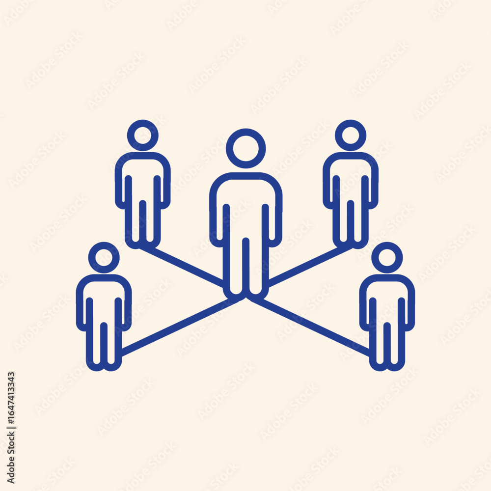 Connect your team for success with this modern people network graphic Connect your team for success with this modern people network graphic