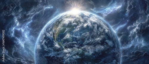 TERRA DALLO SPAZIO: LUCE DIVINA, ATMOSFERA ENERGETICA