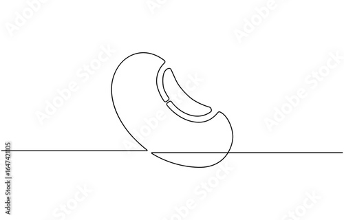 Continuous Line Drawing , Bean icon.