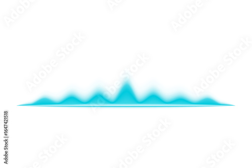 Blue transparent waveform light burst abstract audio visualization sound waves blue glow energy spectrum pulse oscillation neon vibrant glowing digital motion