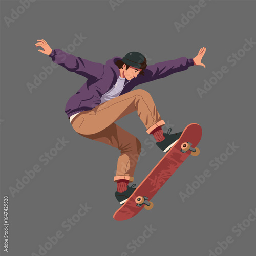 skateboarder in action