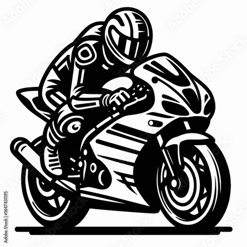 vector illustration of a biker