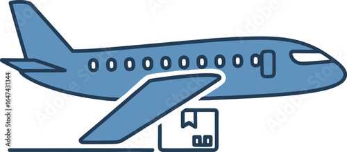 Efficient air cargo delivery services, symbolizing global logistics and rapid transportation of goods via an airplane, ensuring swift movement of commercial freight worldwide.