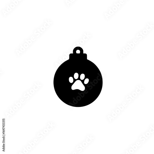 Pet toy ball with small paw print design made for playful interaction and animal enrichment