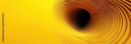Abstract Gold Swirling Tunnel Background