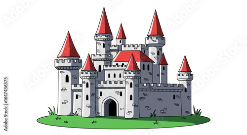 fairytale castle illustration perfect for childrens books fantasy games and medievalthemed projects