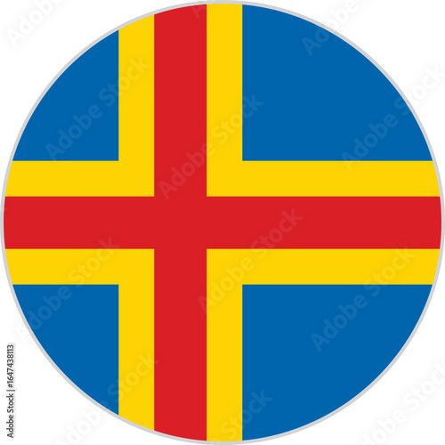 Aland Islands flag 