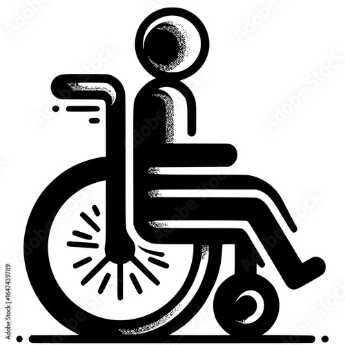 Accessibility Icon: A simple, yet effective icon of a person seated in a wheelchair, emphasizing inclusivity and support for individuals with mobility challenges.