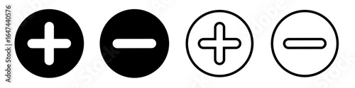 Plus minus icon. Plus icon