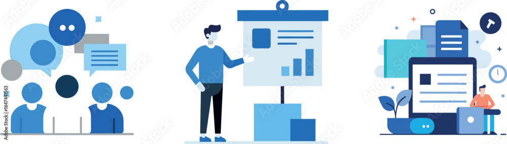 custom made wallpaper toronto digitalSocial media marketing concept featuring flat vector illustrations of professionals engaging with technology and communication platforms for online brand promotion