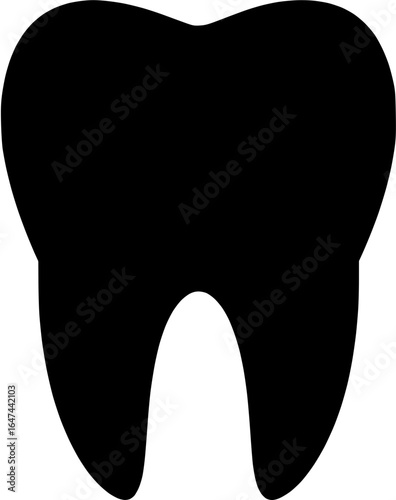 Simple Silhouette of a Human Tooth