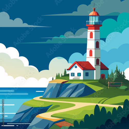 lighthouse vector illustration 