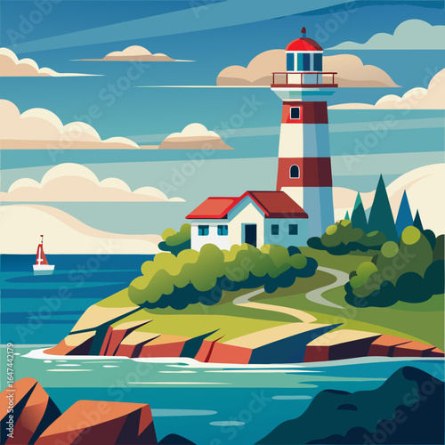 lighthouse vector illustration 