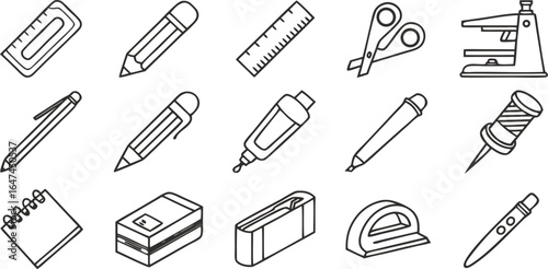 Stationary icon set