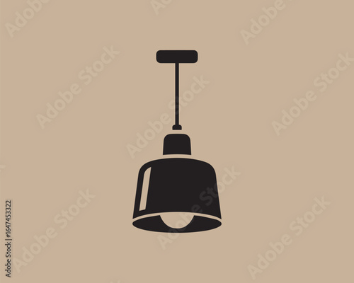 Classic black industrial pendant light fixture with exposed bulb