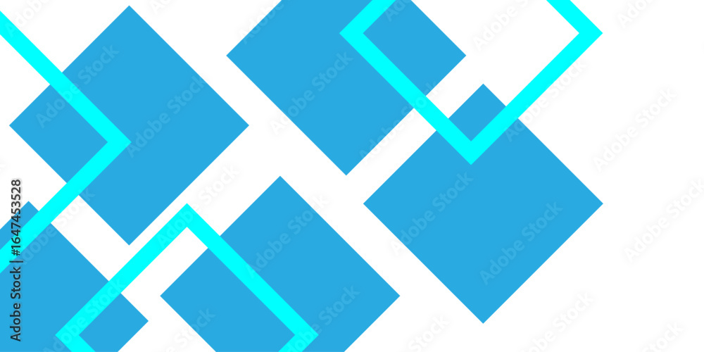 Geometric 3D blue cube pattern with colorful squares on a vector business wallpaper Geometric 3D blue cube pattern with colorful squares on a vector business wallpaper