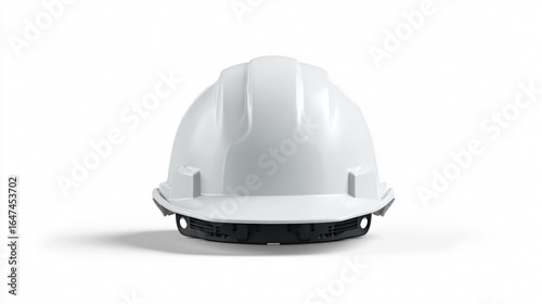 White Construction Helmet Mockup for Professional Usage in Isolated Setting