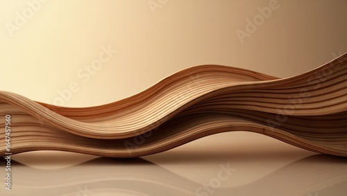 Abstract wooden wave design.