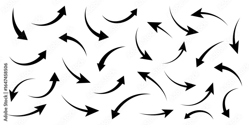 Fototapeta premium arrows set. Curved arrows. Arrow sign. Flat style icons.