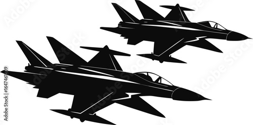 A trio of fighter jets streaks forward in bold formation
