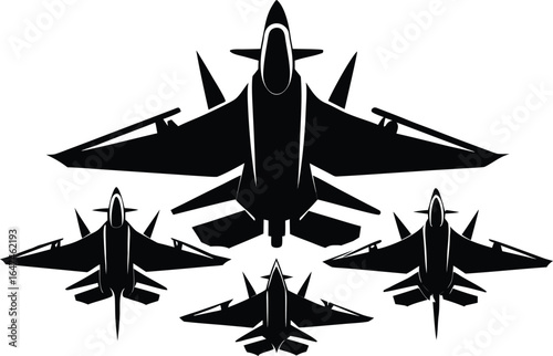A trio of fighter jets streaks forward in bold formation