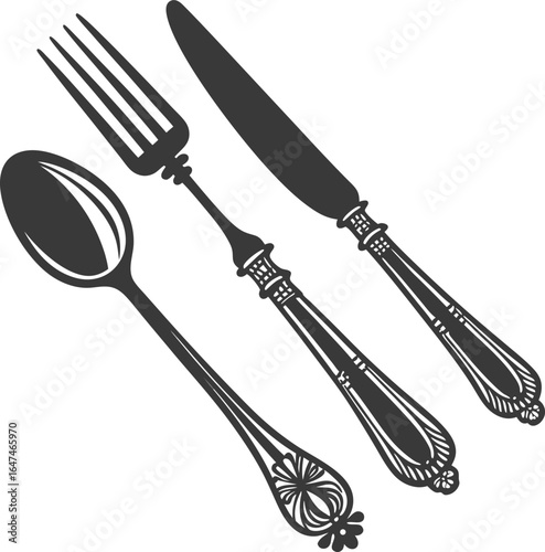 set of kitchen utensils