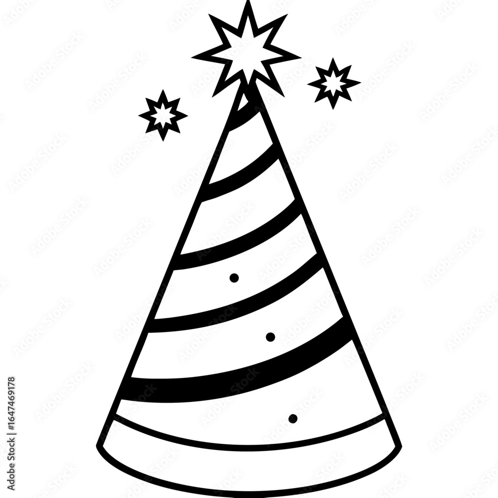 Birthday Cone Hat Clipart – Clean Vector Design Birthday Cone Hat Clipart – Clean Vector Design