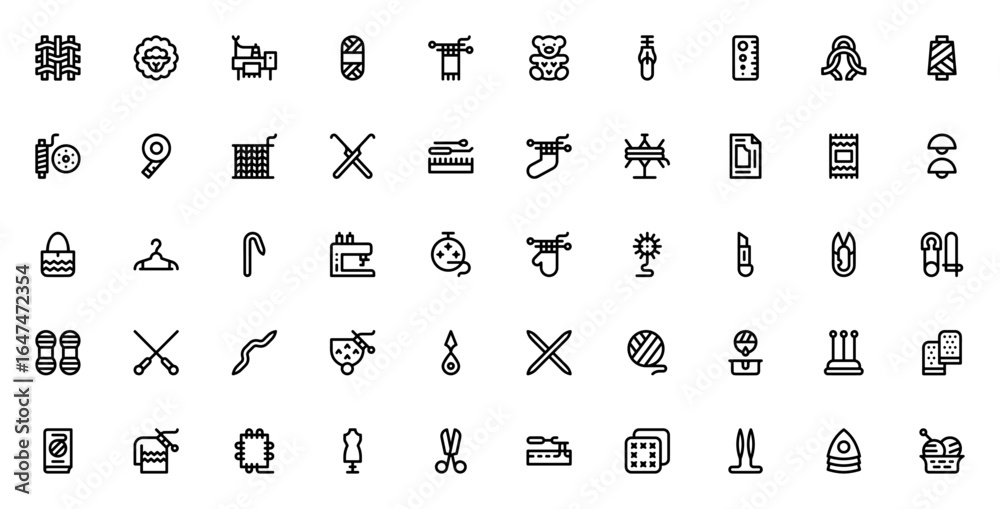 Fotografia Knitting icon set