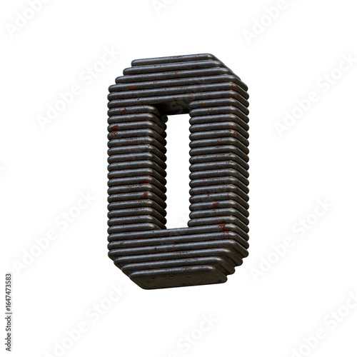 Rusty Wire 3D Alphabet or PNG Letters