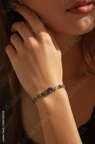 Elegant gemstone feng shui bracelet for wealth and fortune