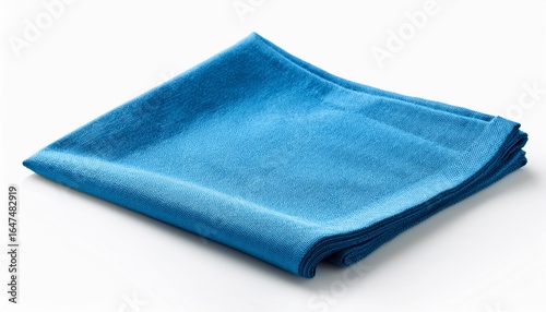 blue napkin isolated on white background