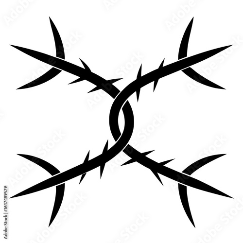 barbed wire vector illustration