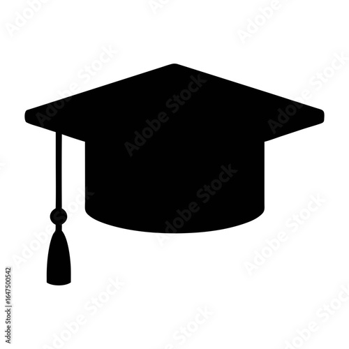 Graduation cap mortarboard academic achievement degree ceremony university college symbol icon vector
