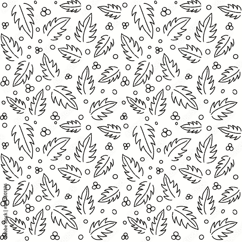 Fototapeta premium seamless pattern with leaves