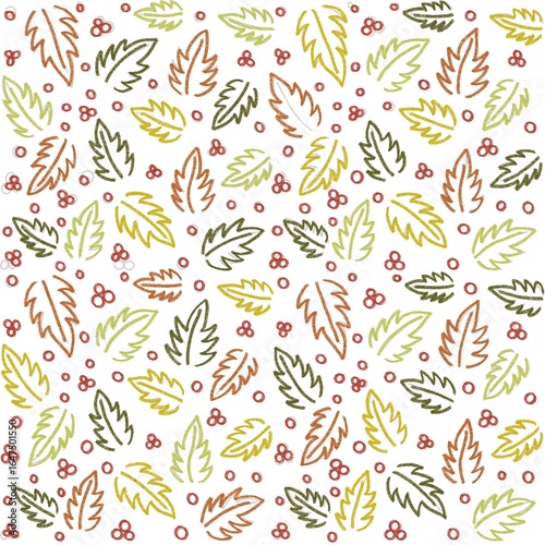 seamless pattern with leaves