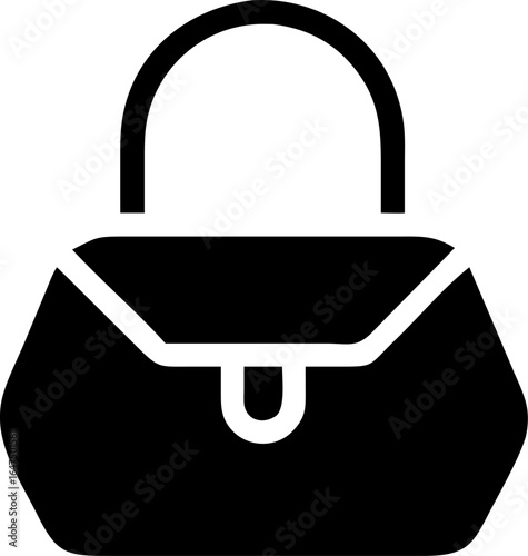 Elegant ladies handbag icon for online shopping and e commerce platforms