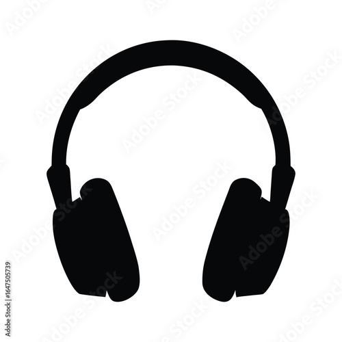 Headphones vector icon for music lovers and audio enthusiasts dj equipment sound system device