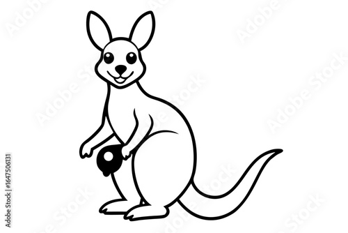 A cute cartoon vector illustration of a happy