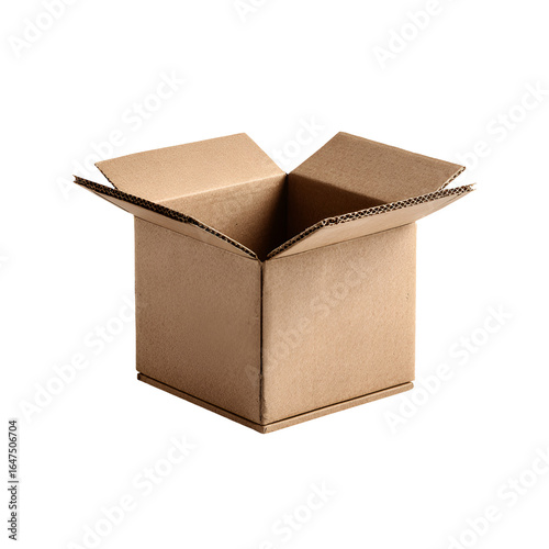 Empty Wooden Cardboard Box Isolated
