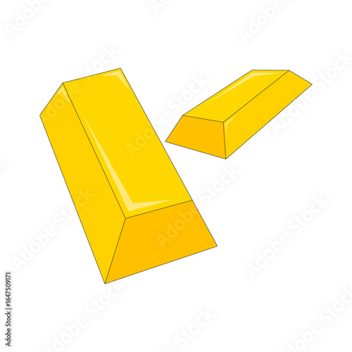 gold bullion. treasure. wealth. investment. finance. economy and business. vector illustration.