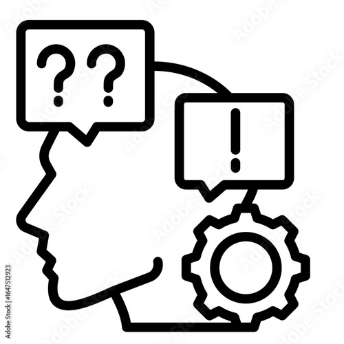 Critical Thinking  Icon Element For Design