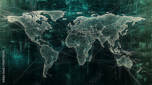 world map on blue background