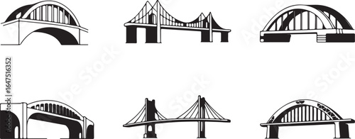 Bridge Designs and Icons in Black and White