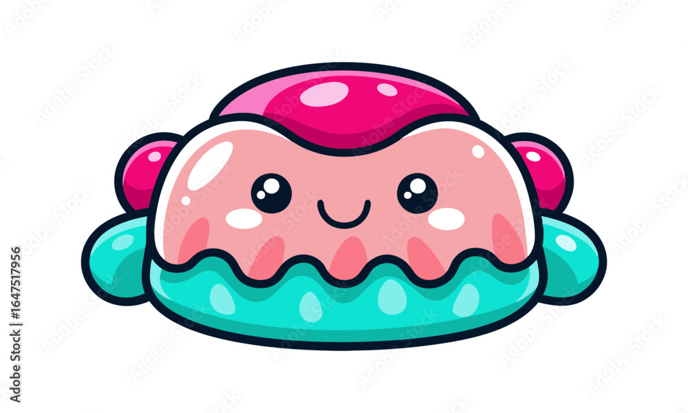 Obraz premium Download Kawaii Jelly Vector Illustration Eps File For Design.